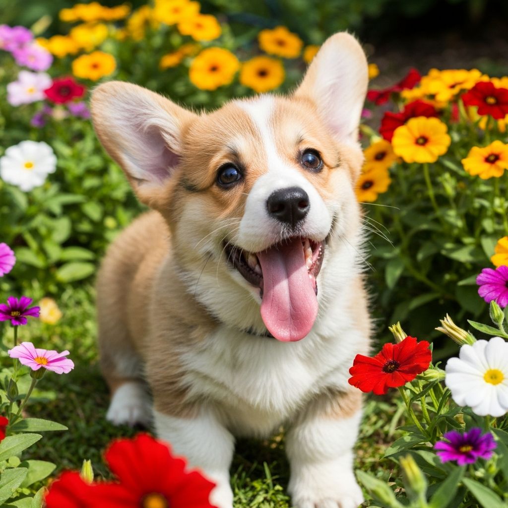 Playful corgi